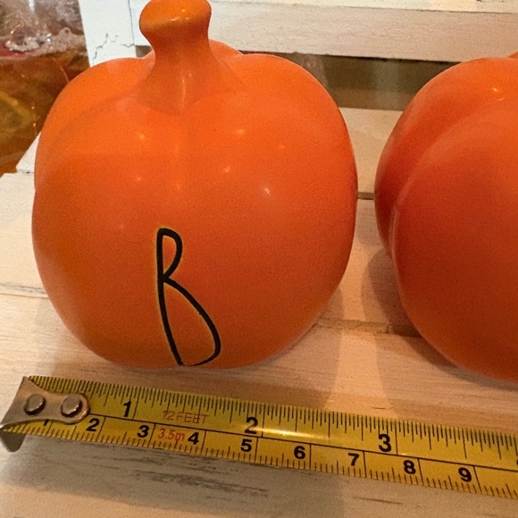 Rae Dunn Orange Ceramic Pumpkin Set - Halloween Home Accents - Picture 3 of 4